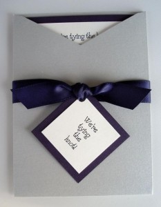 Bardot Silver and Purple Invitation